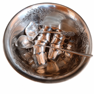 Juego de Costelera Decorativa con Baño de Plata 11 Piezas