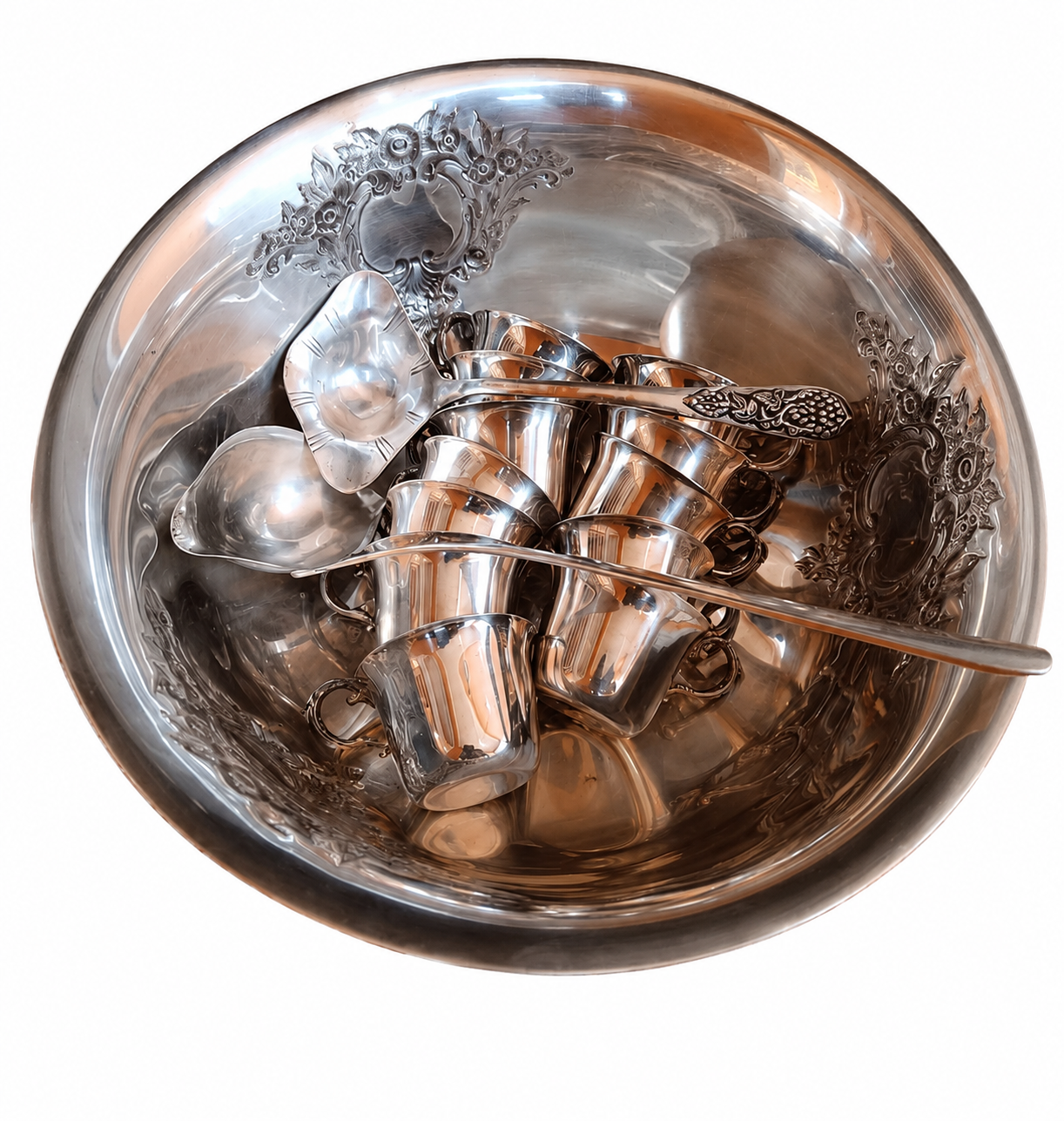 Juego de Costelera Decorativa con Baño de Plata 11 Piezas